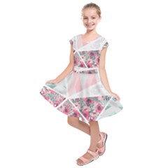 Pink Patchwork Kids  Short Sleeve Dress by designsbymallika