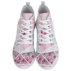 Pink Patchwork Men s Lightweight High Top Sneakers