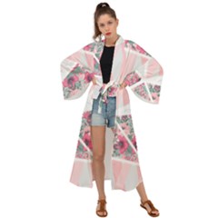 Pink Patchwork Maxi Kimono