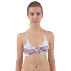 Pink Patchwork Wrap Around Bikini Top