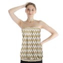 Gold Glitter Chevron Strapless Top View1