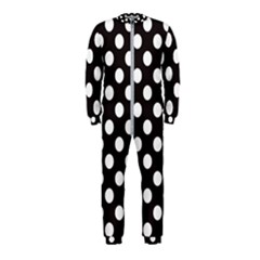 Black With White Polka Dots Onepiece Jumpsuit (kids) by mccallacoulture