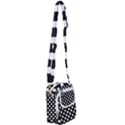 Black with White Polka Dots Shoulder Strap Belt Bag View1