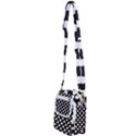 Black with White Polka Dots Shoulder Strap Belt Bag View2