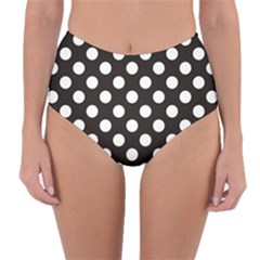 Black With White Polka Dots Reversible High-waist Bikini Bottoms by mccallacoulture