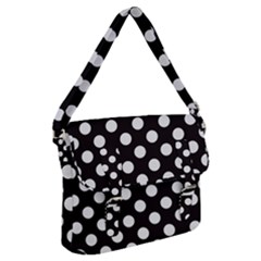 Black With White Polka Dots Buckle Messenger Bag by mccallacoulture