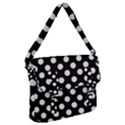 Black with White Polka Dots Buckle Messenger Bag View1