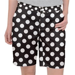 Black With White Polka Dots Pocket Shorts by mccallacoulture