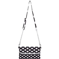 Black With White Polka Dots Mini Crossbody Handbag by mccallacoulture