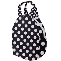 Black With White Polka Dots Travel Backpacks by mccallacoulture