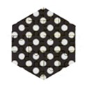 Black with White Polka Dots Wooden Puzzle Hexagon View1