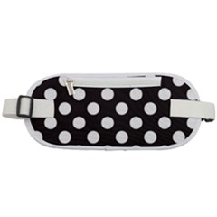 Black With White Polka Dots Rounded Waist Pouch