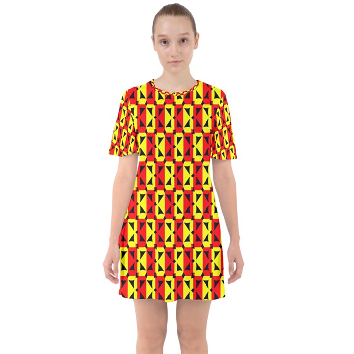 Rby 98 Sixties Short Sleeve Mini Dress