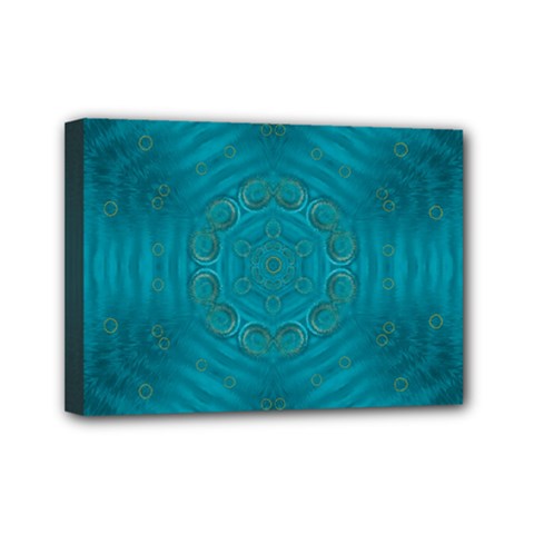 Spiritual Sun Is Raising Over The Peace Of Mind Sea Mini Canvas 7  X 5  (stretched) by pepitasart