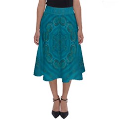 Spiritual Sun Is Raising Over The Peace Of Mind Sea Perfect Length Midi Skirt by pepitasart