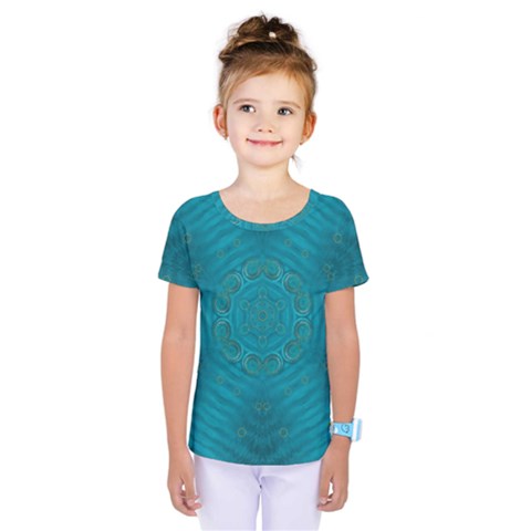 Spiritual Sun Is Raising Over The Peace Of Mind Sea Kids  One Piece Tee by pepitasart