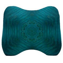 Spiritual Sun Is Raising Over The Peace Of Mind Sea Velour Head Support Cushion by pepitasart