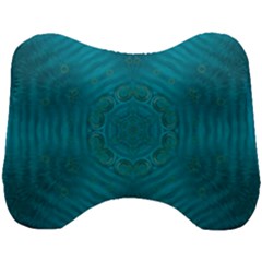 Spiritual Sun Is Raising Over The Peace Of Mind Sea Head Support Cushion by pepitasart