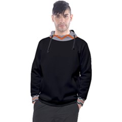 Orange, Gray, Black Chevron Men s Pullover Hoodie