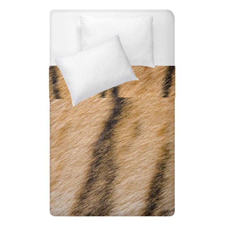 Tiger Stripes And Fur Pattern Design Duvet Cover Double Side (Single Size)