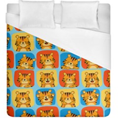 Cute Tiger Pattern Duvet Cover (king Size) by designsbymallika