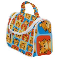 Cute Tiger Pattern Satchel Handbag by designsbymallika