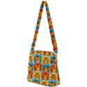 Cute Tiger Pattern Zipper Messenger Bag View2