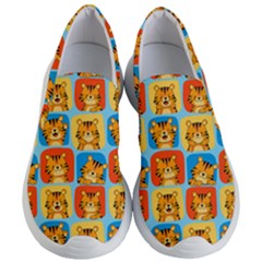 Cute Tiger Pattern Women s Lightweight Slip Ons by designsbymallika