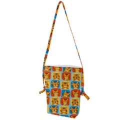 Cute Tiger Pattern Folding Shoulder Bag by designsbymallika