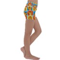 Cute Tiger Pattern Kids  Lightweight Velour Yoga Shorts View3