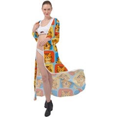 Cute Tiger Pattern Maxi Chiffon Beach Wrap