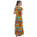 Cute Tiger Pattern Flutter Sleeve Maxi Dress View2