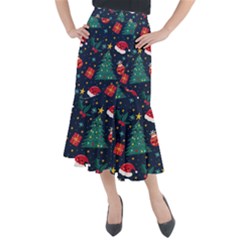 Christmas  Midi Mermaid Skirt