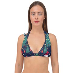 Christmas  Double Strap Halter Bikini Top by designsbymallika