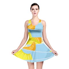 Salad Fruit Mixed Bowl Stacked Reversible Skater Dress by HermanTelo