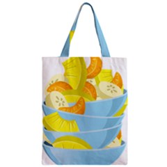 Salad Fruit Mixed Bowl Stacked Zipper Classic Tote Bag