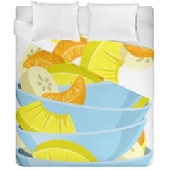 Salad Fruit Mixed Bowl Stacked Duvet Cover Double Side (california King Size) by HermanTelo