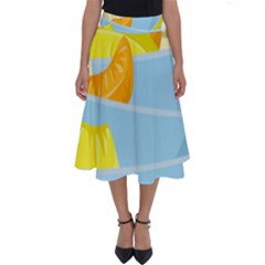 Salad Fruit Mixed Bowl Stacked Perfect Length Midi Skirt by HermanTelo