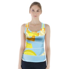 Salad Fruit Mixed Bowl Stacked Racer Back Sports Top