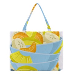 Salad Fruit Mixed Bowl Stacked Medium Tote Bag