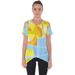 Salad Fruit Mixed Bowl Stacked Cut Out Side Drop Tee