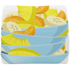 Salad Fruit Mixed Bowl Stacked Seat Cushion by HermanTelo