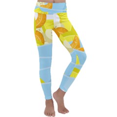 Salad Fruit Mixed Bowl Stacked Kids  Lightweight Velour Classic Yoga Leggings