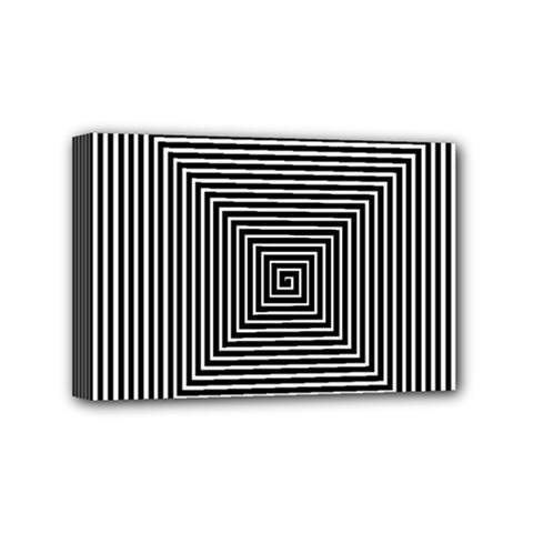 Maze Design Black White Background Mini Canvas 6  X 4  (stretched)