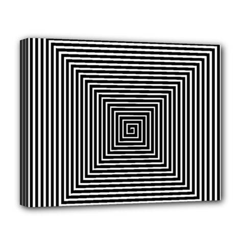 Maze Design Black White Background Deluxe Canvas 20  X 16  (stretched)