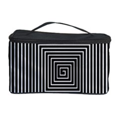 Maze Design Black White Background Cosmetic Storage