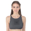 Maze Design Black White Background Tank Bikini Top View1