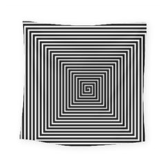 Maze Design Black White Background Square Tapestry (small)