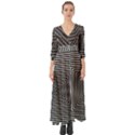 Maze Design Black White Background Button Up Boho Maxi Dress View1