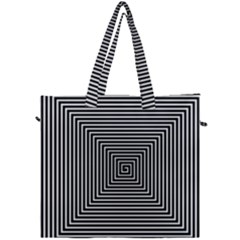 Maze Design Black White Background Canvas Travel Bag by HermanTelo